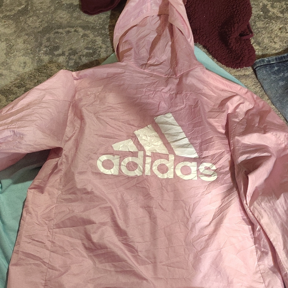 Adidas Light Pink Hooded Jacket